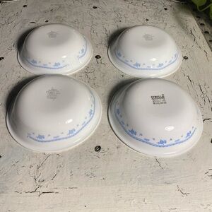 4 Corelle Morning Blues 10 oz Berry Bowls